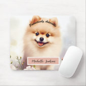Niedlicher Hund, Spitz Mousepad (Mit Mouse)