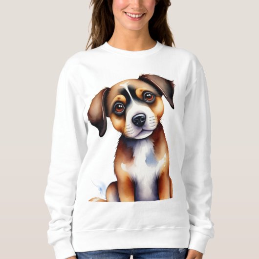 Niedlicher Hund Sweatshirt (Vorderseite)