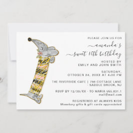 Niedlicher Hund Sweet 16. Geburtstagsparty House P Einladung