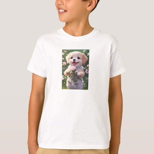Niedlicher Hund T-Shirt (Vorderseite)