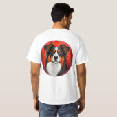 Niedlicher Hund T-Shirt (Schwarz voll)
