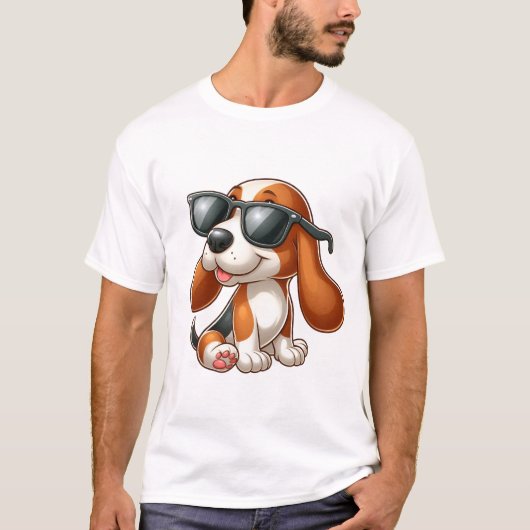 niedlicher Hund T-Shirt (Vorderseite)