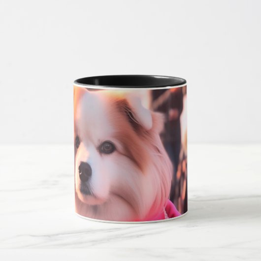 Niedlicher Hund Tasse (Zentrum)