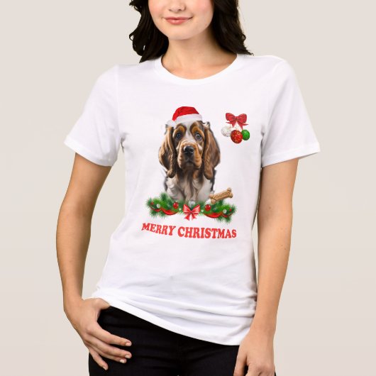 Niedlicher Hund Tri-Blend Shirt (Vorderseite)