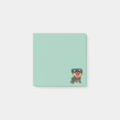 Niedlicher Hund Türkis grün Post-it Klebezettel (Vorderseite)