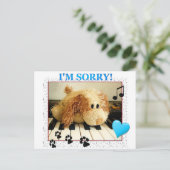 Niedlicher Hund, tut mir leid Postkarte (Stehend Vorderseite)