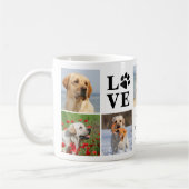 Niedlicher Hund über Personalisierte LIEBE 7 FotoC Kaffeetasse (Links)
