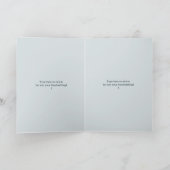 Niedlicher Hund Überprüfen Telefon in geklappter T Dankeskarte (Innenseite)