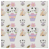 Niedlicher Hund und Blume Stoff (Muster)