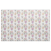 Niedlicher Hund und Blume Stoff (Fat Quarter (45,7 x 55,9 cm))