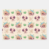 Niedlicher Hund und Hundehund Geschenkpapier Set (Vorderseite)
