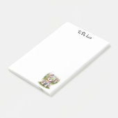 Niedlicher Hund und Individuelle Name, einfach Per Post-it Klebezettel (angewinkelt)