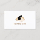 Niedlicher Hund und Katze Sitzende Petsiter Visitenkarte (Vorderseite)