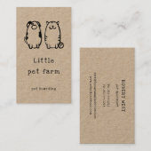 niedlicher Hund- und Katzen-Doodle-Boarding Visitenkarte (Vorne/Hinten)