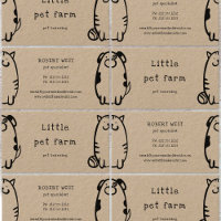 niedlicher Hund- und Katzen-Doodle-Boarding