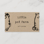 niedlicher Hund- und Katzen-Doodle-Boarding Visitenkarte (Vorderseite)