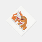Niedlicher Hund und Katzenpapier Napkins Serviette (Ecke)