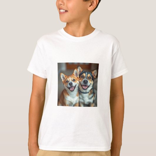 Niedlicher Hund und KatzenT - Shirt von Kindern -  (Vorderseite)