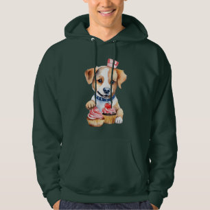 Niedlicher Hund und Obst Hoodie