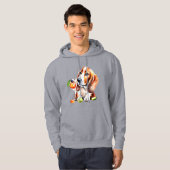 Niedlicher Hund und Obst Hoodie (Vorne ganz)