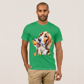 Niedlicher Hund und Obst T-Shirt (Vorne ganz)