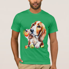 Niedlicher Hund und Obst T-Shirt