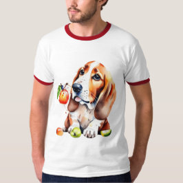 Niedlicher Hund und Obst T-Shirt