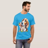 Niedlicher Hund und Obst T-Shirt (Vorne ganz)