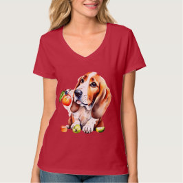Niedlicher Hund und Obst T-Shirt