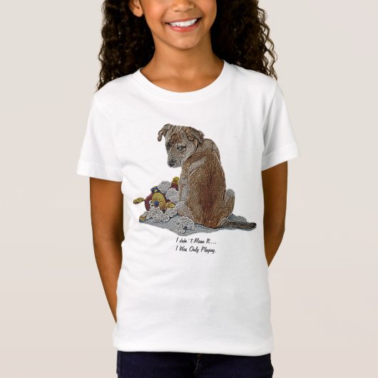 Niedlicher Hund und Teddybär T-Shirt (Vorderseite)