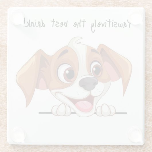 Niedlicher Hund - Untersetzer (Rückseite)