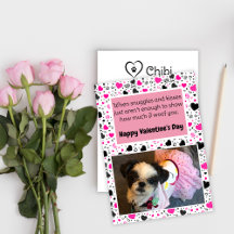 Niedlicher Hund - Valentinstag - Rosa und Schwarze