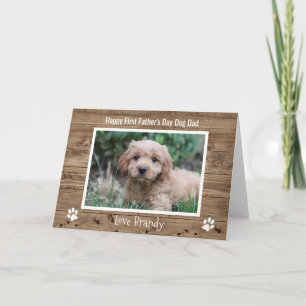 Niedlicher Hund Vater Foto Erster Tag der Väter Karte