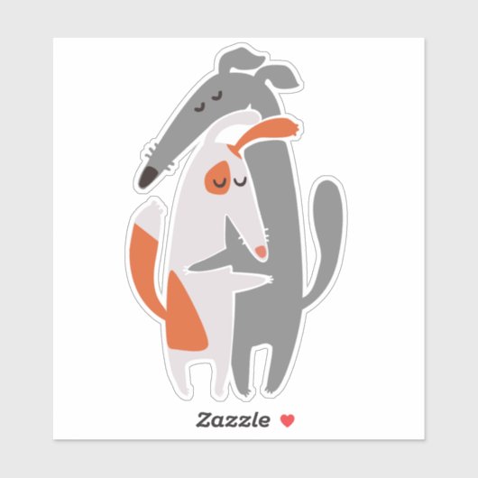 Niedlicher Hund von Podenco und Galgo Aufkleber (Blatt)