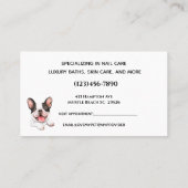 Niedlicher Hund wächst in der Weißen Wirtschaft Terminkarte (Rückseite)