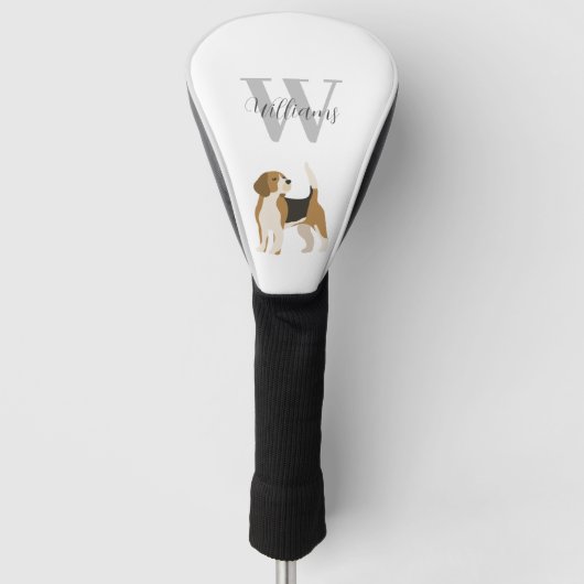 Niedlicher Hund Wasserfarbe Personalisiert Golf Headcover (Vorderseite)