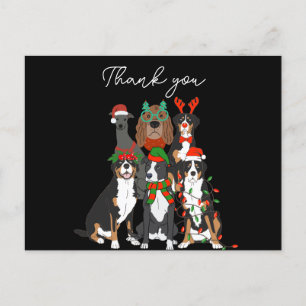 Niedlicher Hund Weihnachten vielen Dank Holiday Po Postkarte