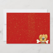 Niedlicher Hund Weihnachts-Party Einladung (Rückseite)