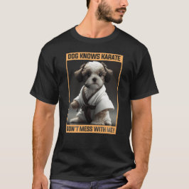 Niedlicher Hund weiß, Karate nicht mit mir verwech T-Shirt