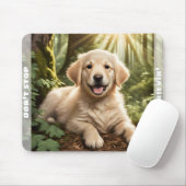Niedlicher Hund Welpe Golden Retriever Individuell Mousepad (Mit Mouse)