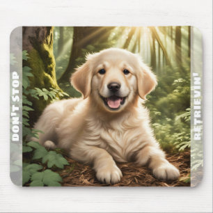 Niedlicher Hund Welpe Golden Retriever Individuell Mousepad