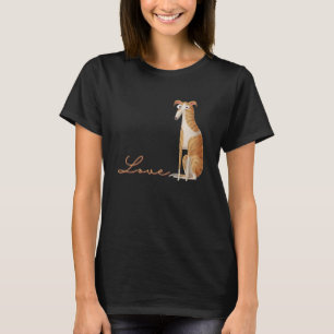 Niedlicher Hund, Welpe, Greyhound Liebe T-Shirt