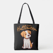 Niedlicher Hund Welpe Happy Hallowen Tasche (Rückseite)