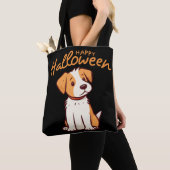 Niedlicher Hund Welpe Happy Hallowen Tasche (Von Nahem)