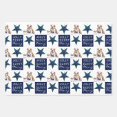 Niedlicher Hund Welpe Haustier Foto Festlicher Sta Geschenkpapier Set (Vorderseite)