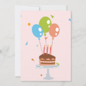 Niedlicher Hund Welpe-Kind-Geburtstagsparty Einladung (Rückseite)