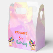 Niedlicher Hund Welpe-Kind-Geburtstagsparty Geschenkschachtel (Geöffnet)