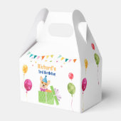 Niedlicher Hund Welpe-Kind-Geburtstagsparty Geschenkschachtel (Rückseite)