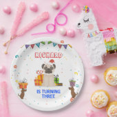 Niedlicher Hund Welpe-Kind-Geburtstagsparty Pappteller (Party)