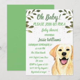 Niedlicher Hund Welpe Labrador Green Baby Boy Dusc Einladung